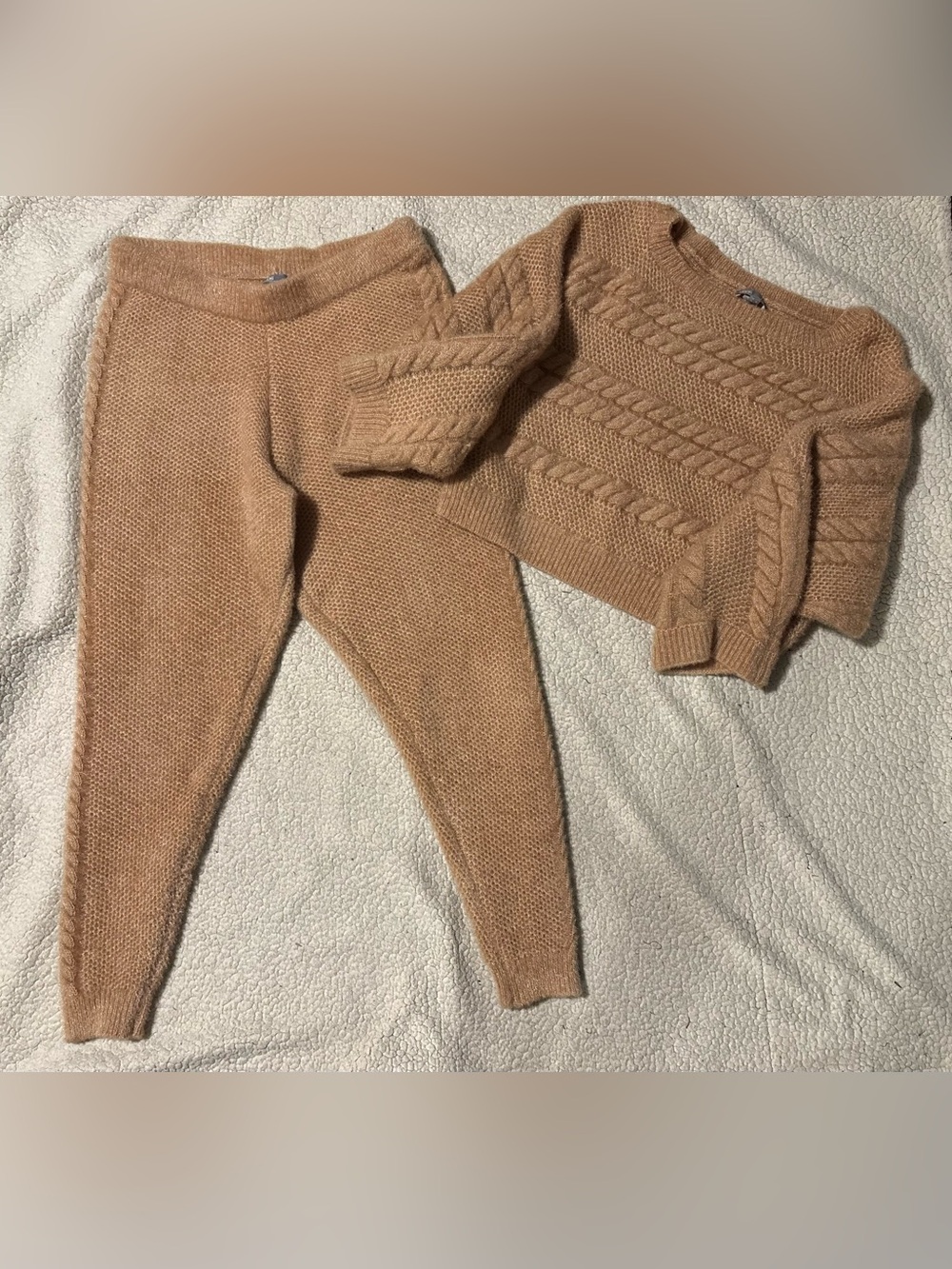 Cozy Cable-Knit Sweater Pants Set